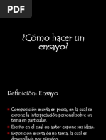 Como Hacer Un Ensayo
