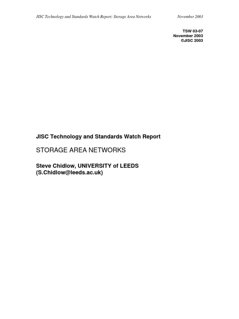 JISC Technology and Standards Watch Report | PDF | Backup | Computer ...
