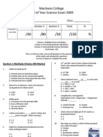 2009 Exam End of Year