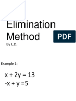 Elimination Method: by L.D