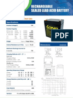 Rechargeable Sealed Lead Acid Battery