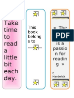 Take Time To Read A Little Bit Each Day.: The Greate ST Gift Isa Passio N For Readin G