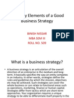 Key Elements of A Business Strategy