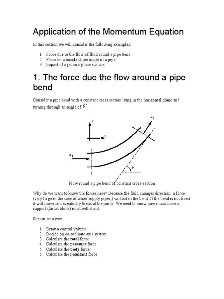 Application of The Momentum Equation | PDF | Teaching Methods ...