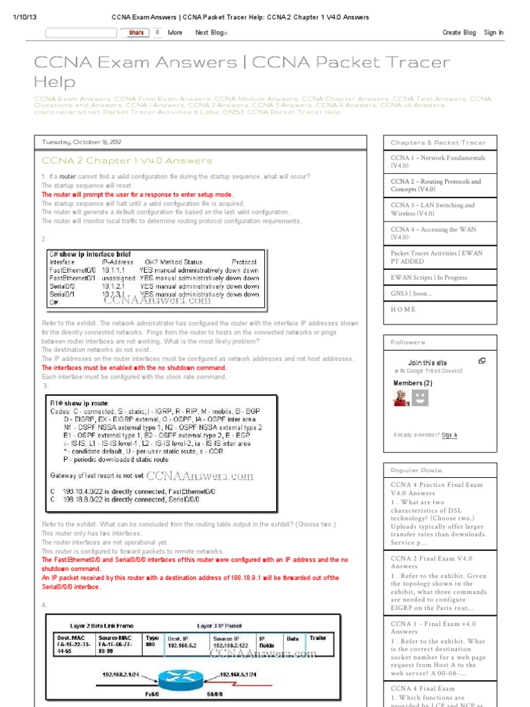 Ccna 1 Chapter 2 Exam