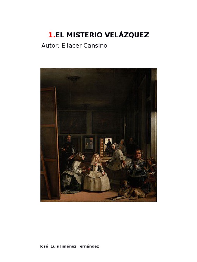 EL MISTERIO DE VELÁZQUE | Ficción y literatura