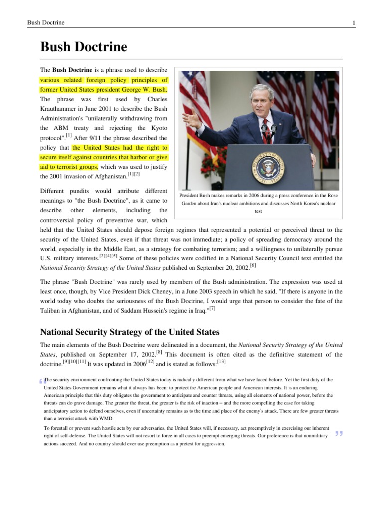 The Bush Doctrine