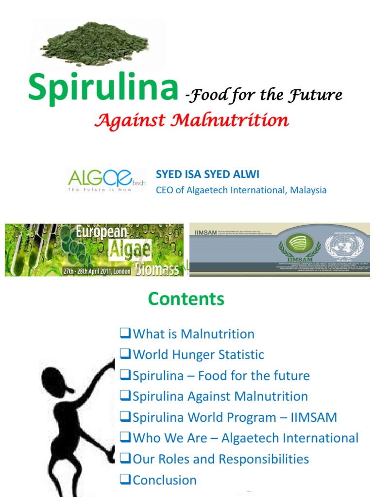 Spirulina Food For The Future PDF Malnutrition Hunger