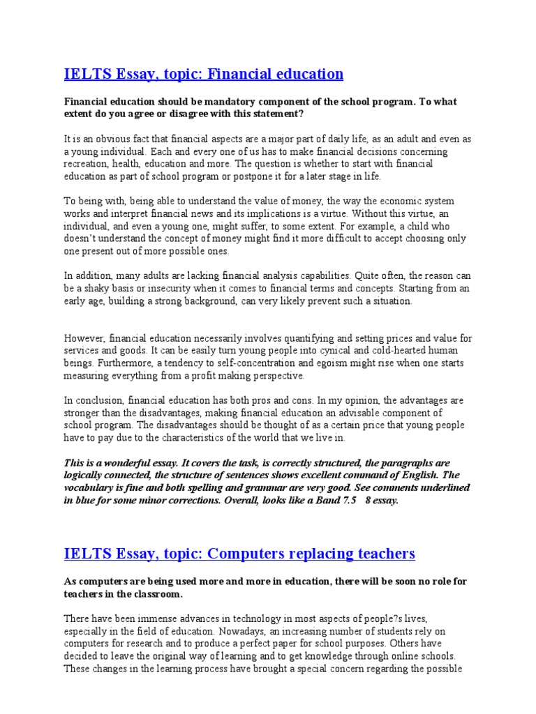 Financial literacy essay conclusion picture