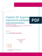 Experiencia pedagógica y experimentación