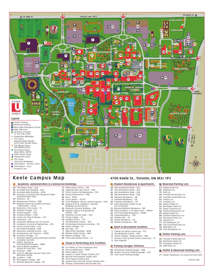 Keele Campus Map Overview | PDF | Road Transport | Transport