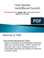 Total Quality Management (Maruti Suzuki)
