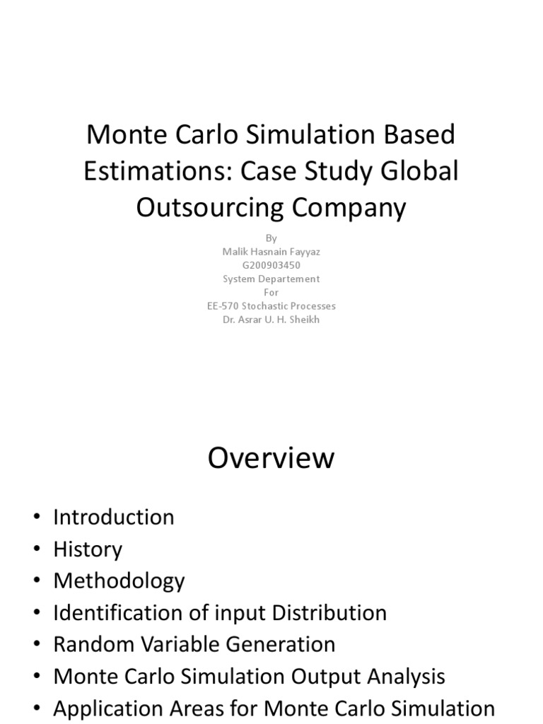 Monte Carlo Simulation in Outsourcing Risks | PDF | Monte Carlo Method ...