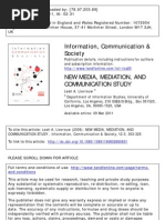 Download New media mediation and communication study by Angie Bunea SN119839025 doc pdf