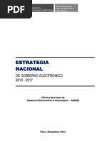 Estrategia Nacional de Gobierno Electrónico 2013 - 2017