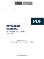 Estrategia Nacional de Gobierno Electrónico 2013 - 2017