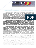 En Defensa de La Legalidad y Del Estado de Derecho