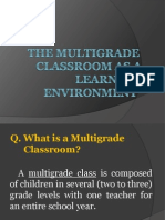 The Multigrade Classroom As A Learning Environment