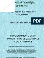 CICLO OTTO DE  UN MOTOR DE COMBUSTION INTERNA 