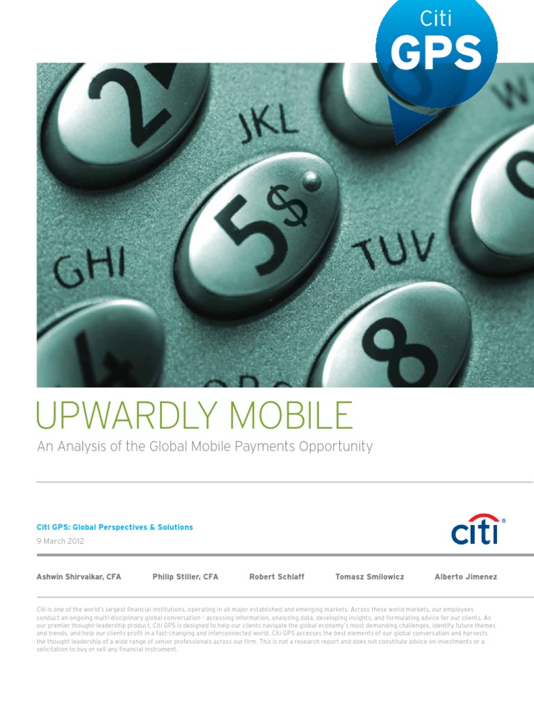 Citi Gps Global Mobile Payments Study Mobile Phones Citigroup