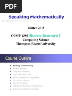 Speaking Mathematically: Discrete Structures I