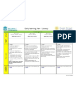 Early Learning Plan - Literacy: Reading Texts