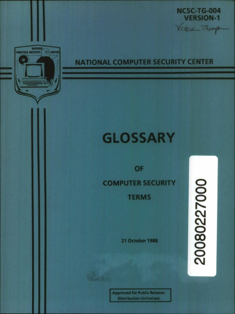 Computer Security Terms Glossary | PDF | Access Control | Computer Security