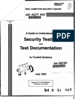 NCSC-TG-023 A Guide To Security Testing and Test Documentation in Trusted Systems (Bright Orange Book)