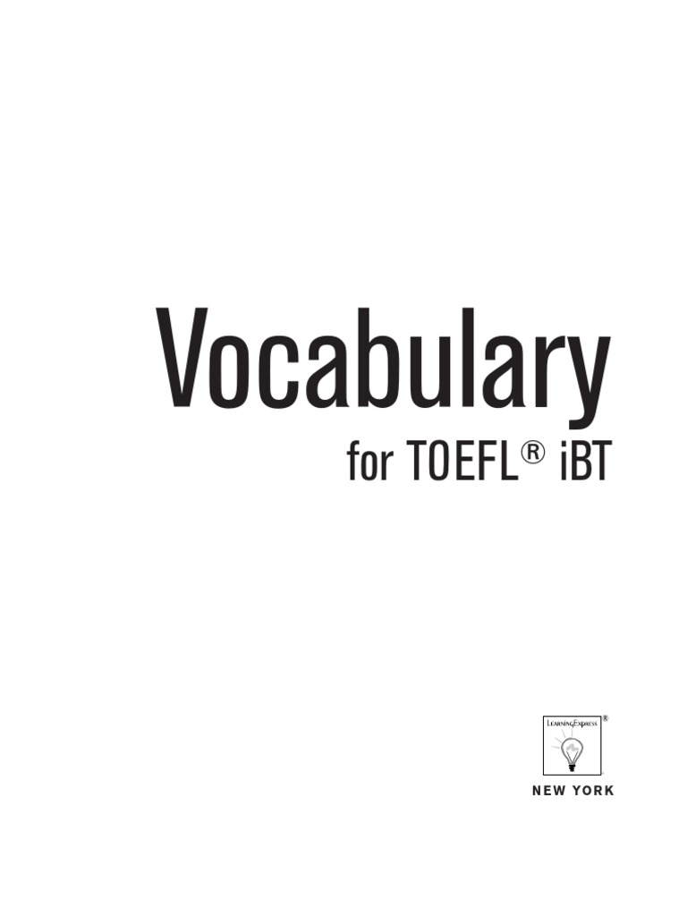 Vocabulary For TOEFL iBT | PDF | Foreign Language Studies, image size:768x1024