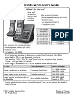 UNIDEN Dect 6.0 - D1484 - D1481 Manual