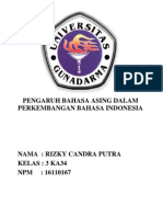 Download PENGARUH BAHASA ASING DALAM PERKEMBANGAN BAHASA INDONESIA by Rizky Cp SN119879389 doc pdf
