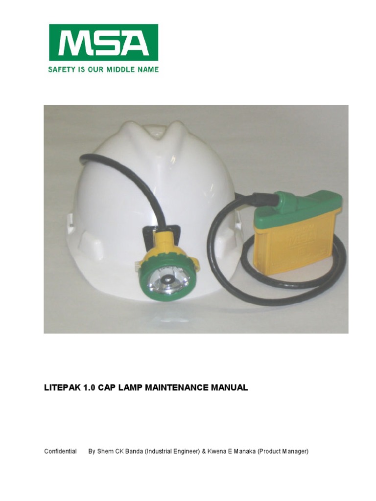 Litepak 1.0 Cap Lamp Maintenance Guide | PDF | Electrical Connector ...