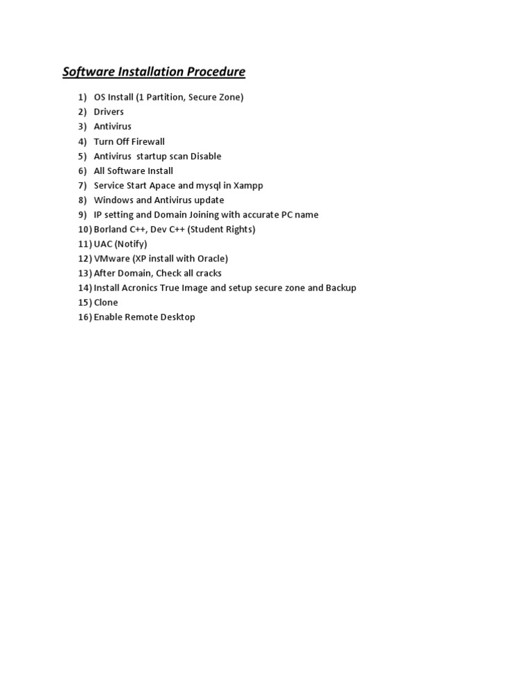 Software Installation Guide for Students | PDF