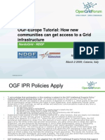 OGF-Europe Tutorial: How New Communities Can Get Access To A Grid Infrastructure