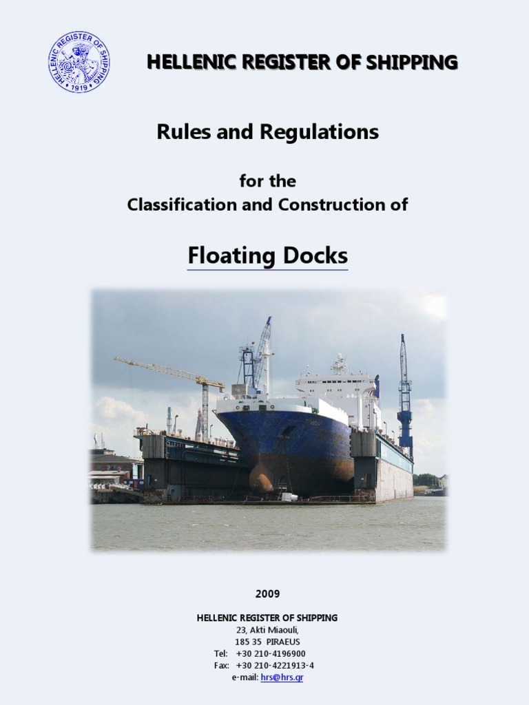 Rules Floating Docks 2009 PDF Pipe (Fluid Conveyance) Boiler