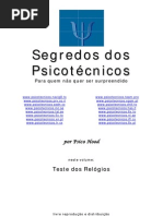 Teste psicotécnico de relogios