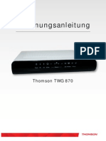 Bedienungsanleitung WLAN-Modem Thomson TWG870