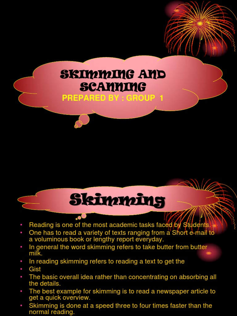 Scanning and Skimming | PDF | Speed Reading | Human Communication