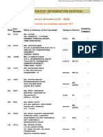 CSE Candidates' Information Central - 2008