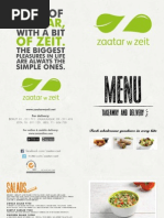 Zaatar W Zeit Delivery Menu