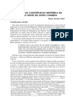 ASPECTOS DA CONSTITUIÇÃO HISTÓRICA DA REGIÃO OESTE DE SANTA CATARINA