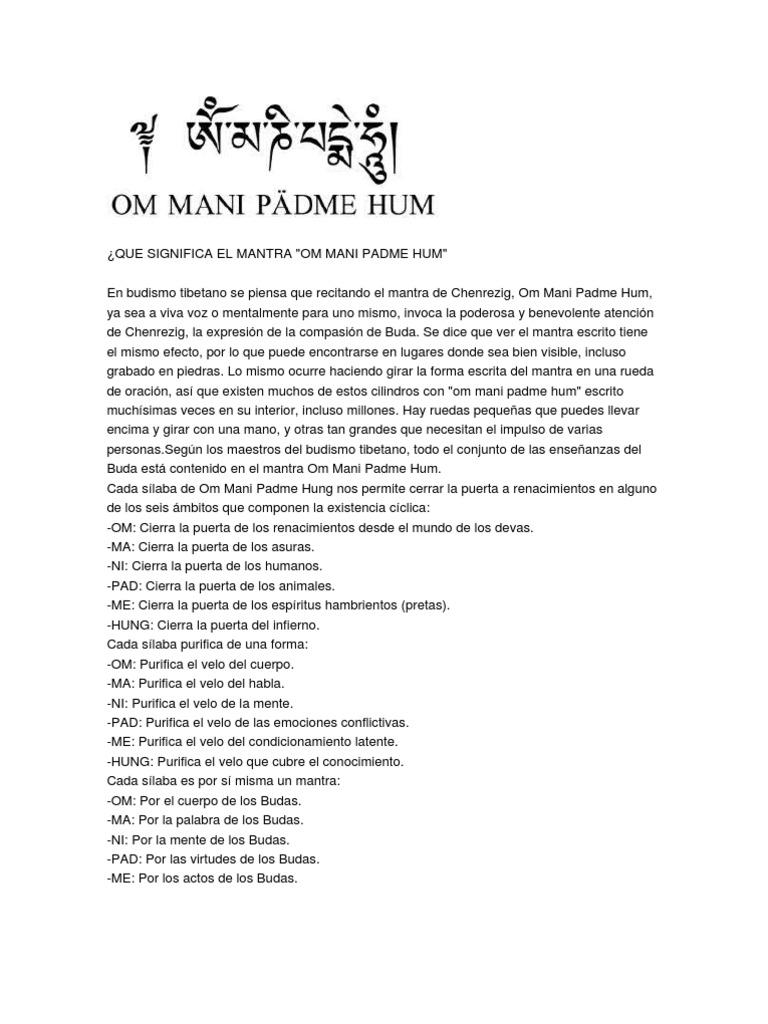 TÉLÉCHARGER OM MANI PADME HUM