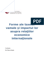 Forme Ale Taxelor Vamale Si Impactul Asupra Relatiilor Lor Economice Internationale