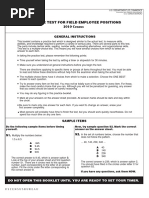 Census Practice Test