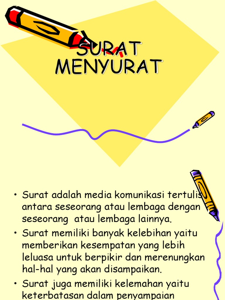 CONTOH SURAT MENYURAT