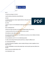 Blue Star Placement Paper | Freshers Choice