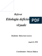 Referat Etiologia Deficientelor Vizuale