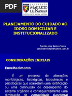 Planejamento do cuidado ao idoso domiciliar e institucionalizado
