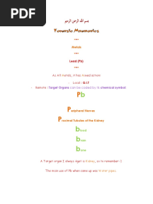 Forensic Mnemonics - Metals